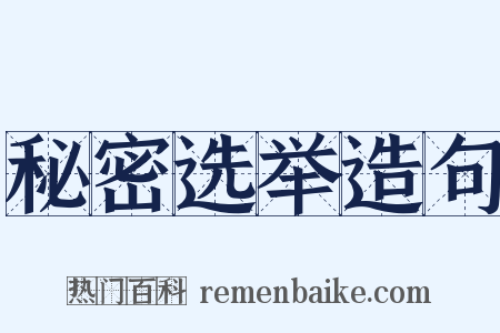 秘密选举造句是什么意思的图片